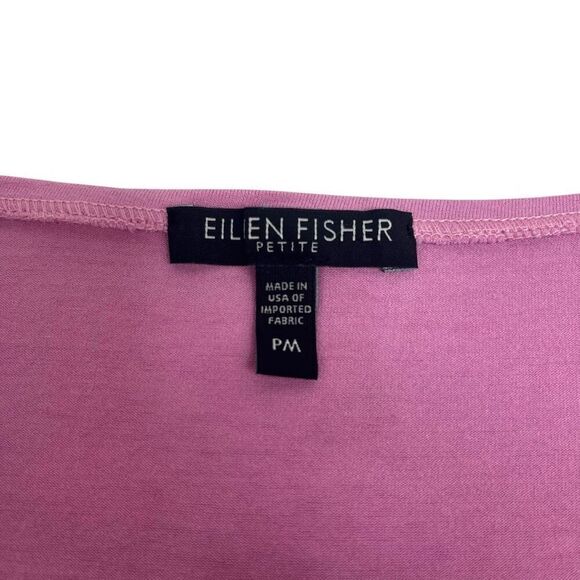 Eileen Fisher Womens Scoop Neck Stretch Rayon Jersey Tank Top Light Pink Size PM - Picture 4 of 15
